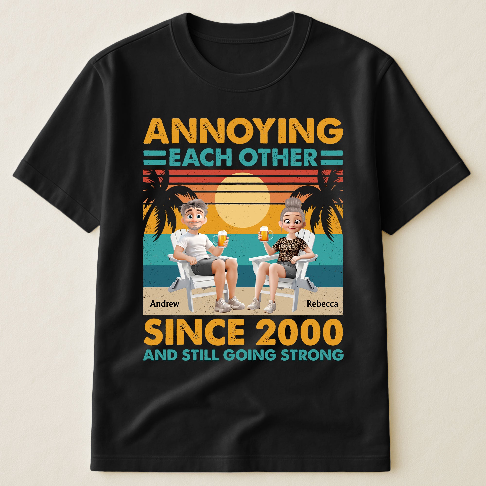 Annoying Each Other Since & Still Going Strong - Personalized Couple Matching Shirts - Image 2