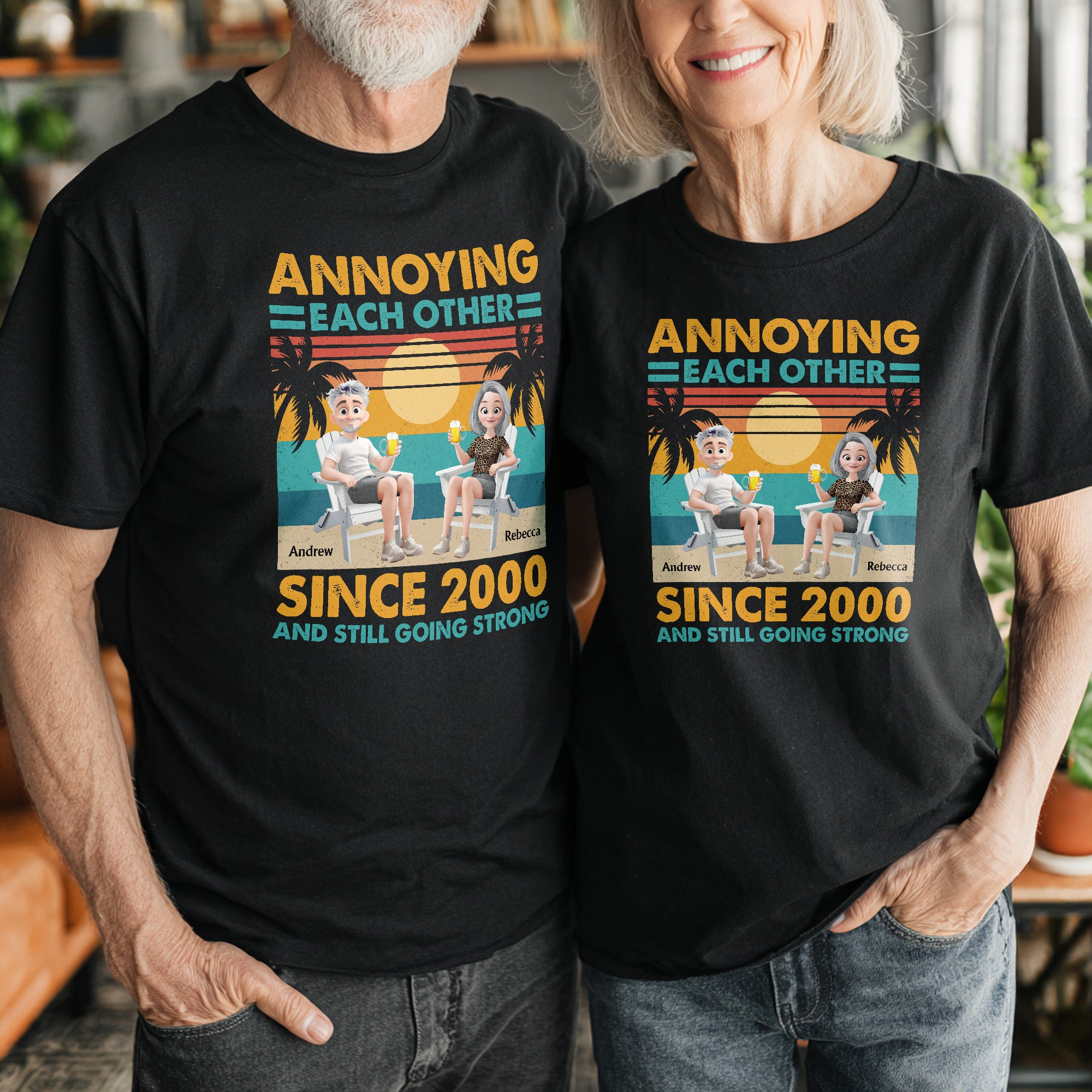 Annoying Each Other Since & Still Going Strong - Personalized Couple Matching Shirts - Image 3