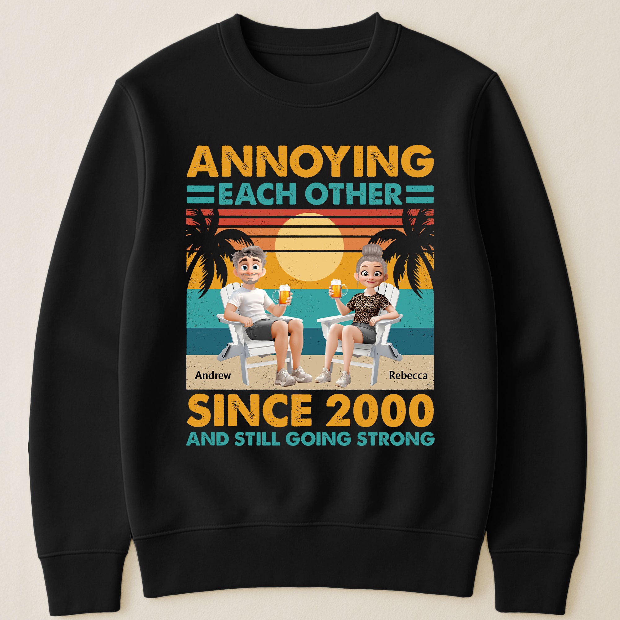 Annoying Each Other Since & Still Going Strong - Personalized Couple Matching Shirts - Image 5