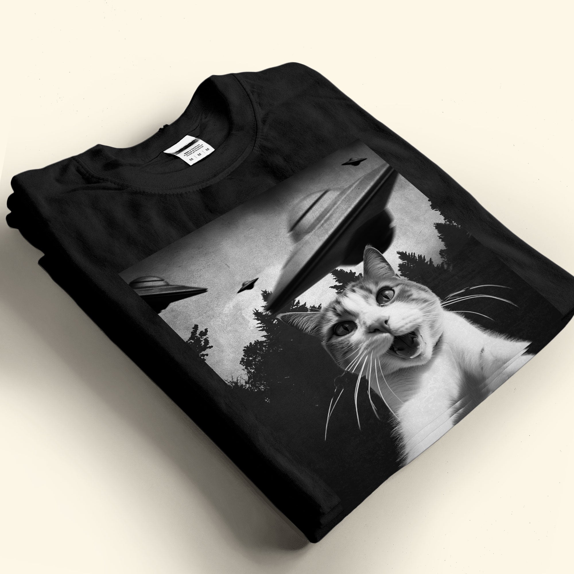 Custom Funny Pet Face - Ufo - Personalized PhotoOne Size Shirt - Image 4