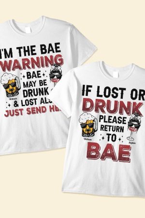 Please Return To Bae - Personalized Matching Couple Shirts