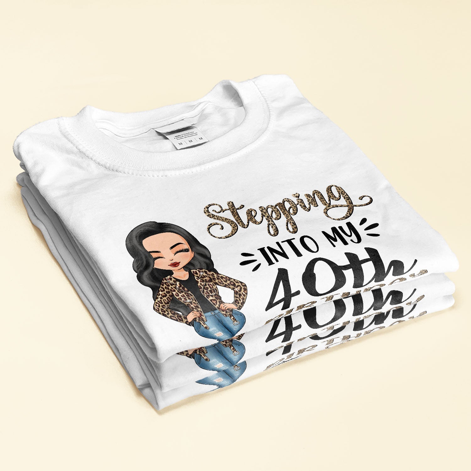 Stepping Into My 30Th, 40Th,50Th Birthday - PersonalizedOne Size Shirt - BirthdayGift For Girl, Woman,Queen - Image 2