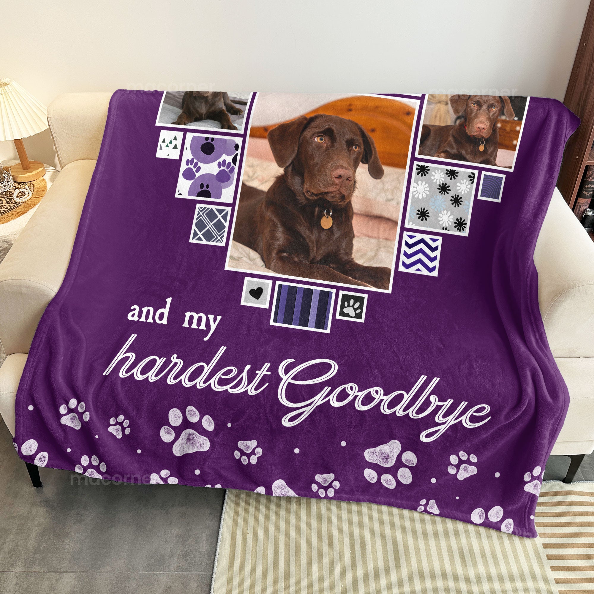 You Were My Favorite Hello Pet Loss - Personalized Photo Blanket Big Size - Image 5