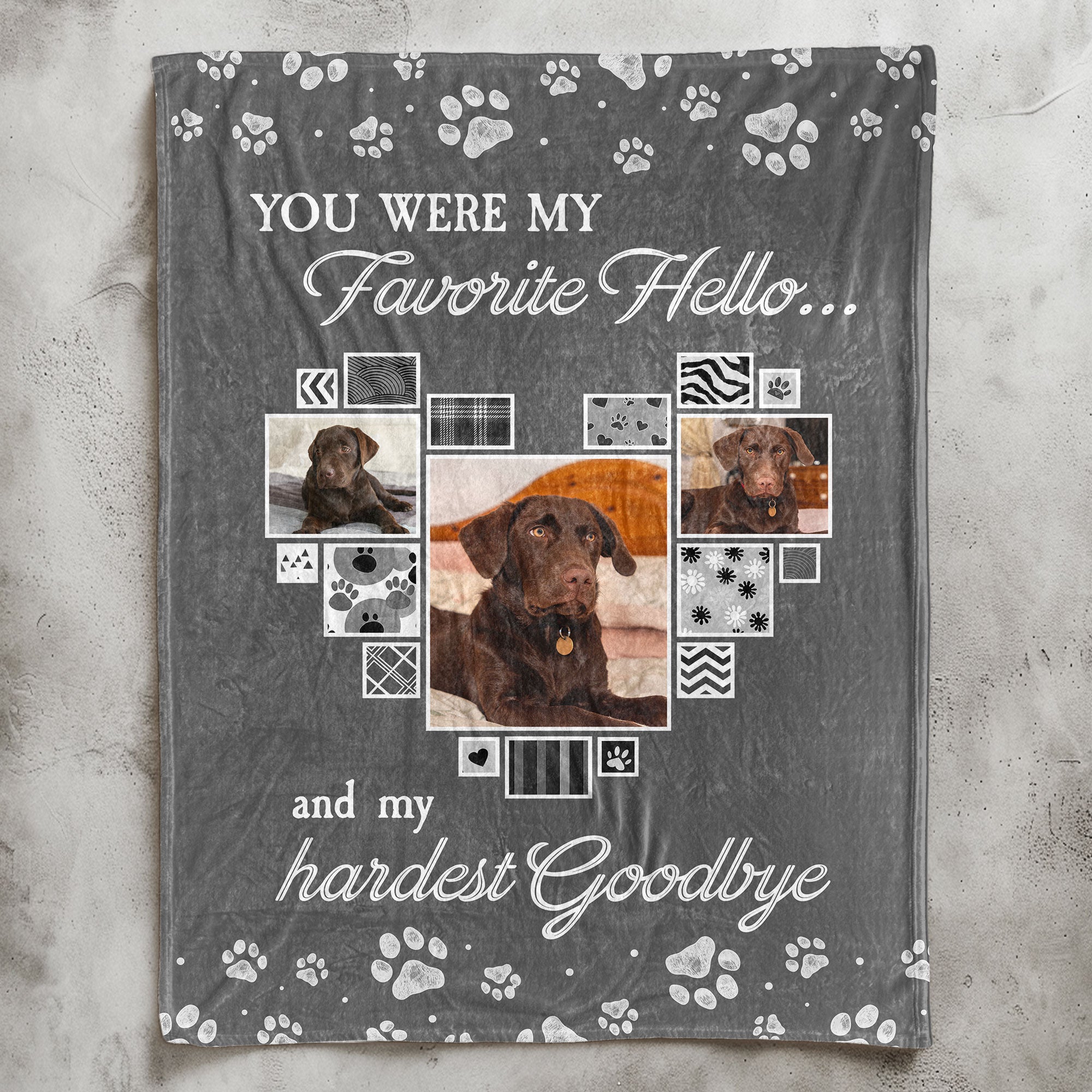 You Were My Favorite Hello Pet Loss - Personalized Photo Blanket Big Size - Image 8
