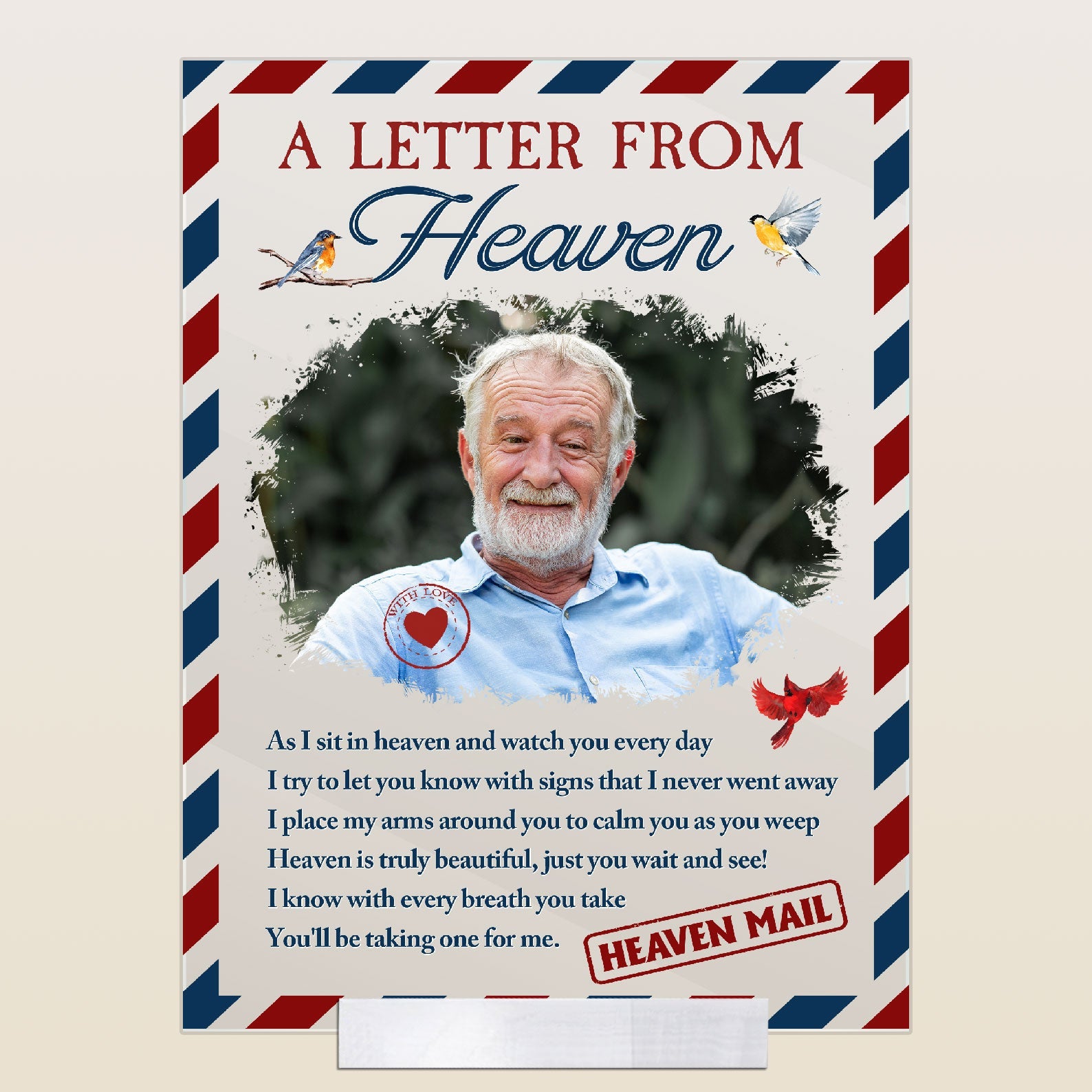 A Letter From Heaven - Personalized Acrylic Photo Plaque - Image 6