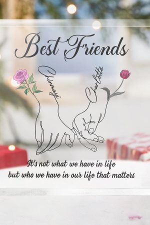 Best Friends Birth Month Flower - Personalized Acrylic Plaque