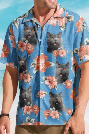 Custom Face Funny Photo Tropical Hibiscus Aloha For Men, Women - Custom Photo Hawaiian Shirts