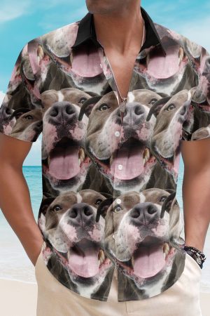 Custom Face Funny Summer For Dog Lovers - Personalized Photo Hawaiian Shirt