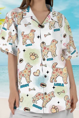 Dog Floral Summer - Personalized Hawaiian Shirt
