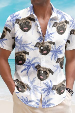 Funny Pet Face - Personalized Photo Hawaiian Shirt