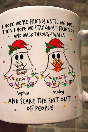 Ghost Friends Christmas Time - Personalized Mug