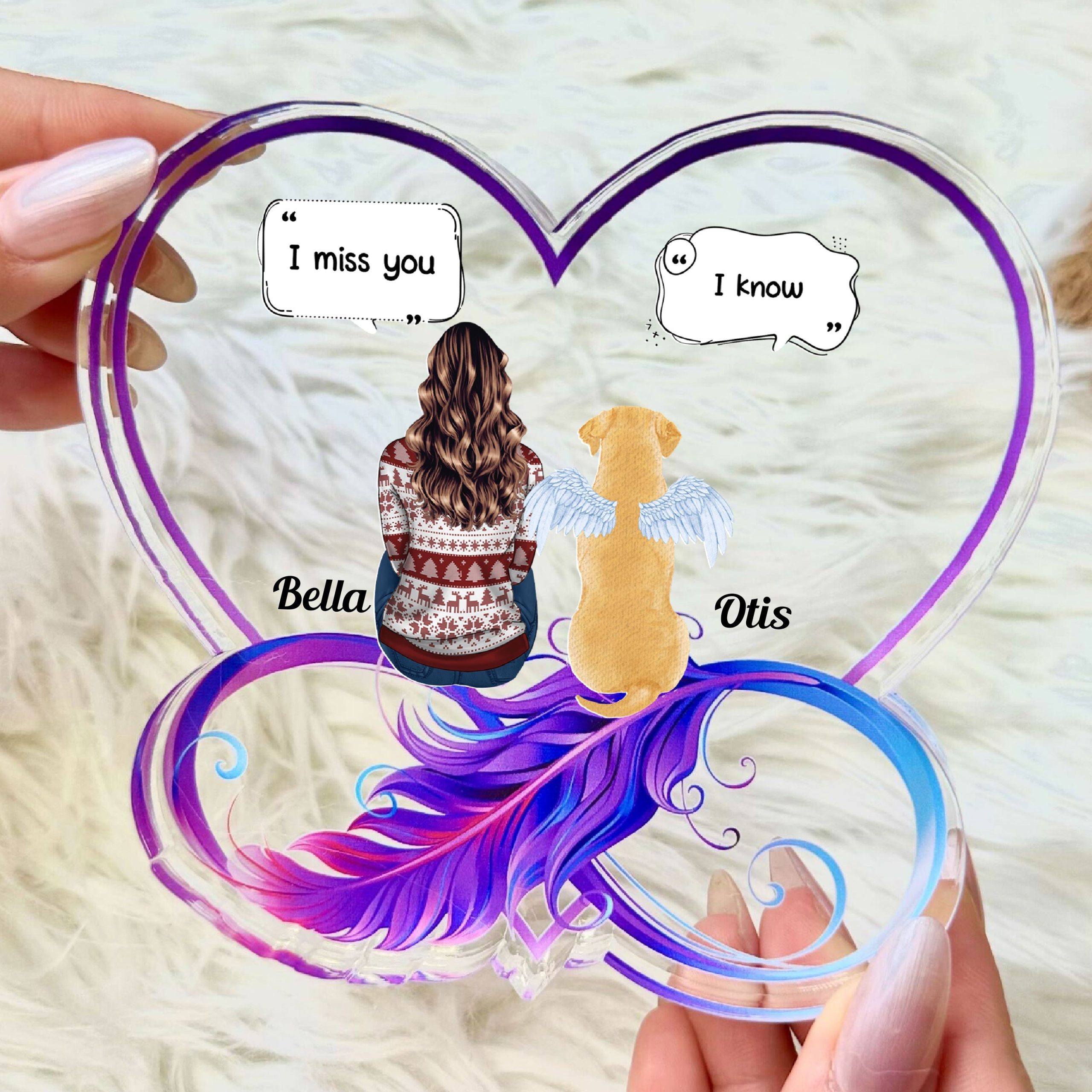 I Still Miss You Pet Memorial - Personalized Infinity Shaped Acrylic Plaque - Image 3