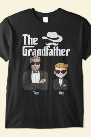 The Grandfather - Personalized Shirt - Grandpa And Kids Suit