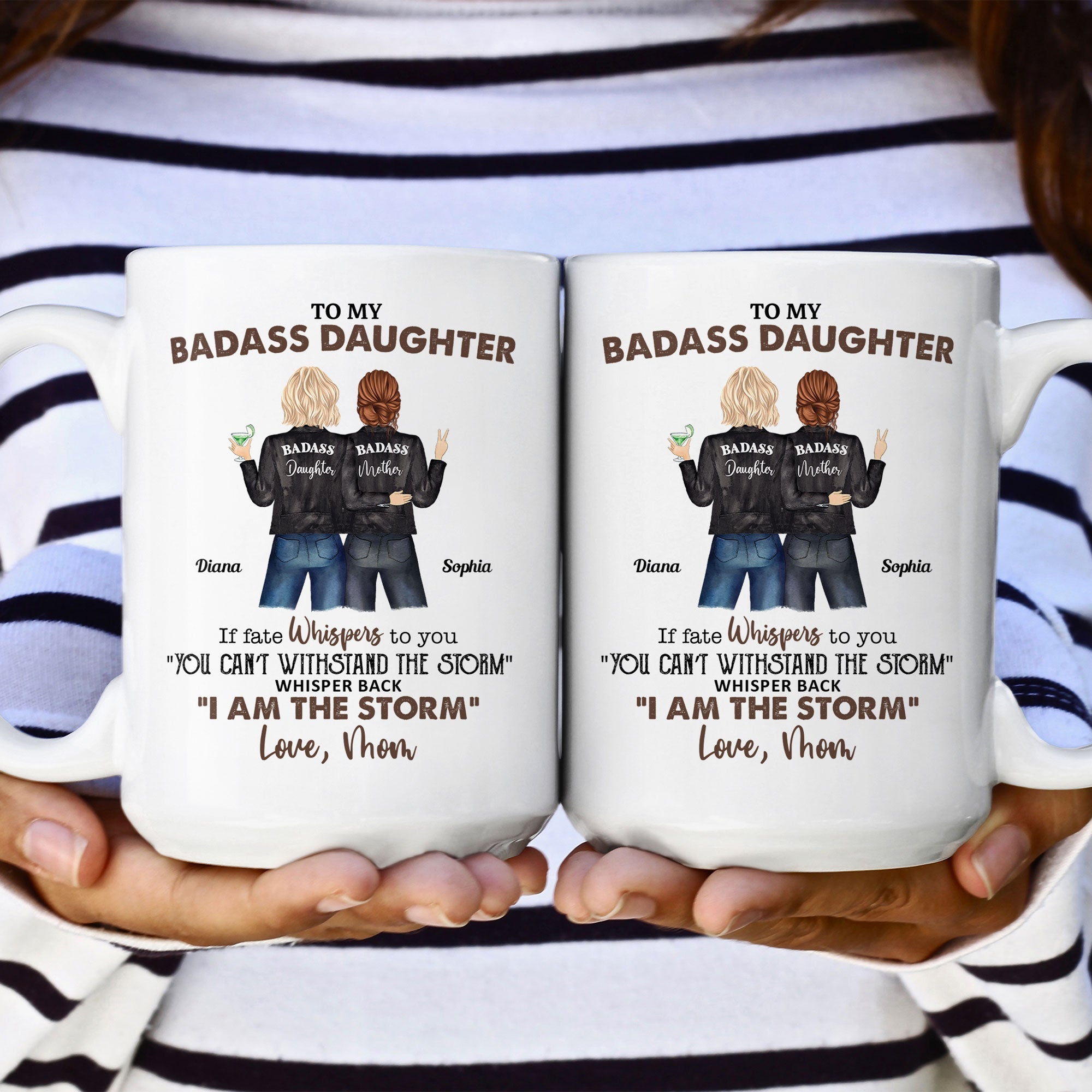 To My Bada** Daughter From Mom - Personalized Mug - Image 3