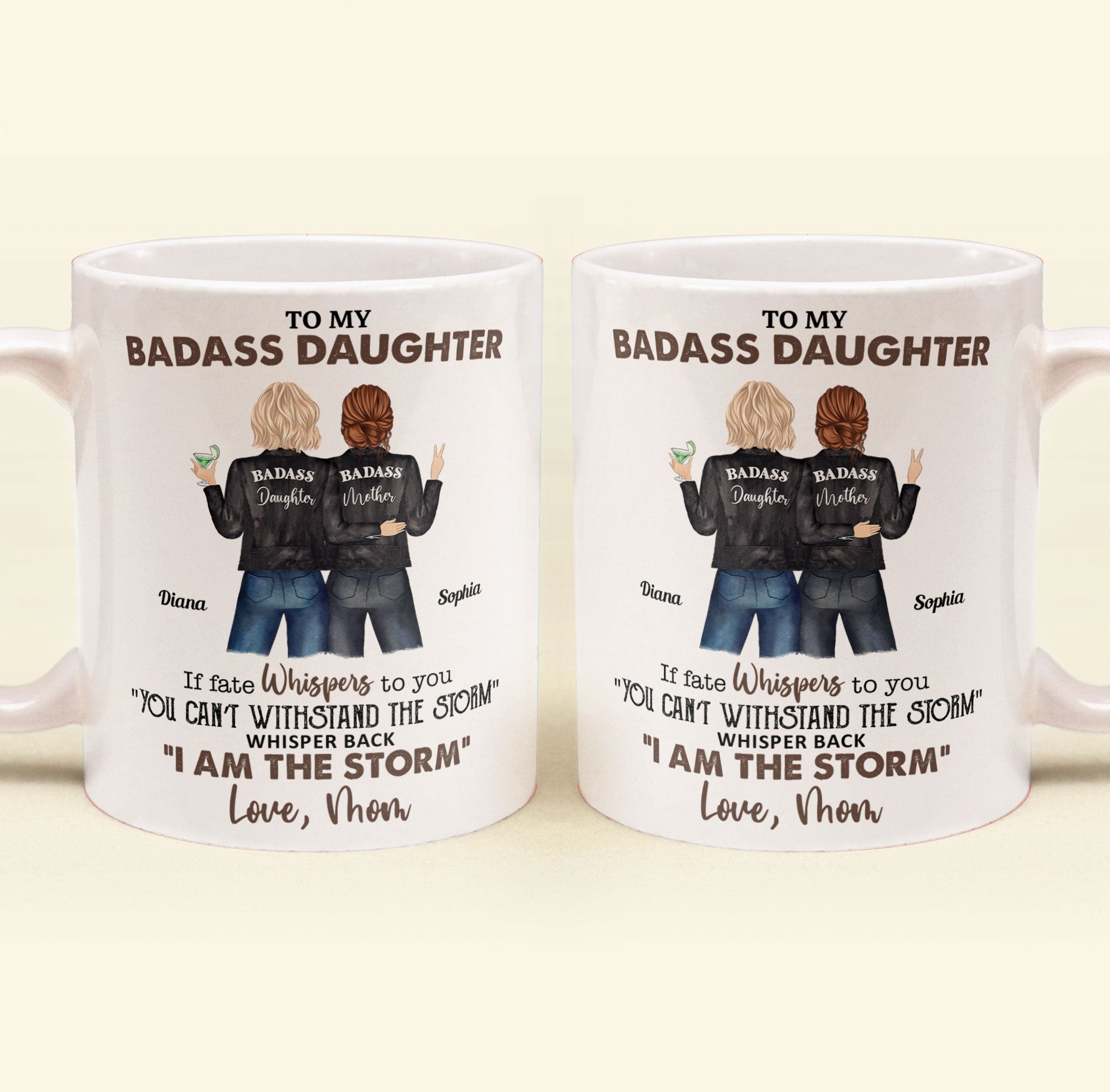 To My Bada** Daughter From Mom - Personalized Mug - Image 4