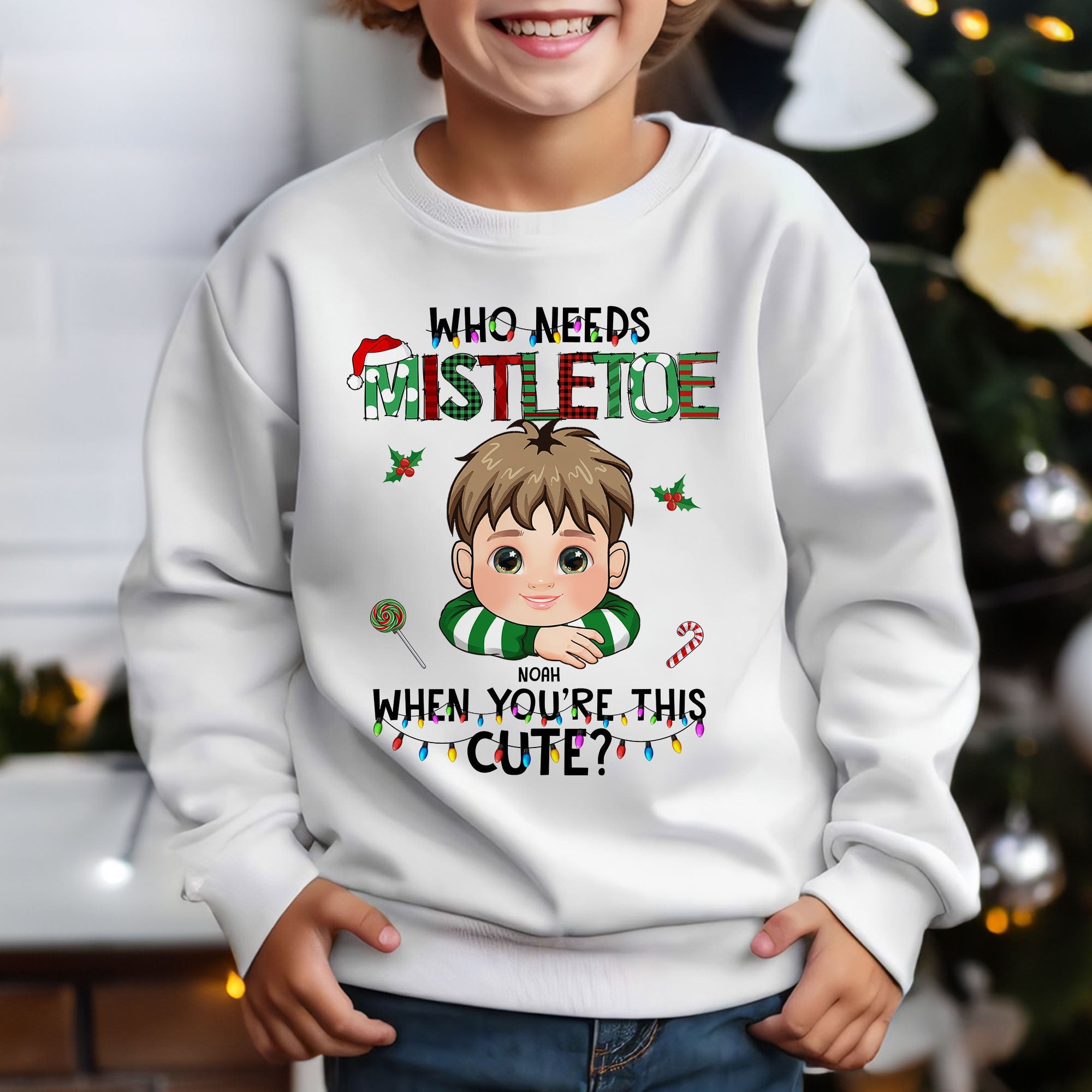 Who Needs Mistletoe When You're This Cute? - Personalized Shirt - Image 2